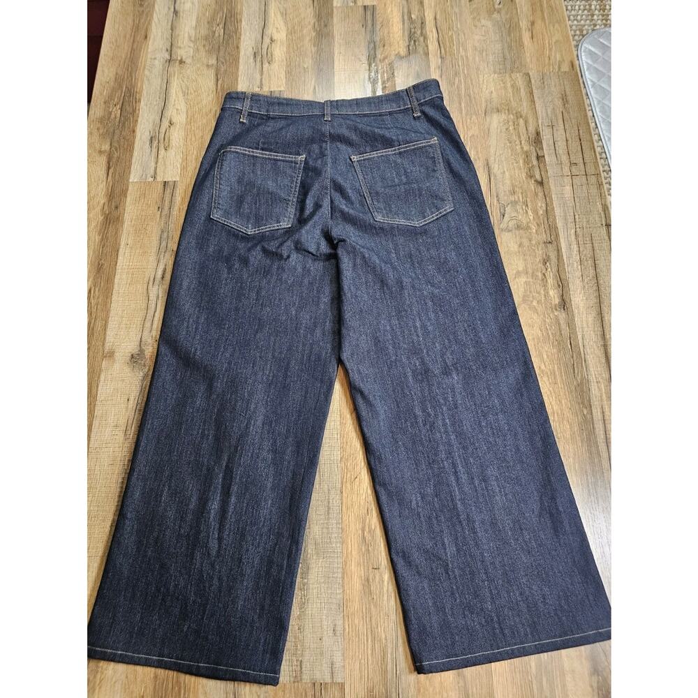 Pilcro Buttonfly Wide Leg Cropped Jeans Women's Size 31 Tall Bohemian - Picture 2 of 7